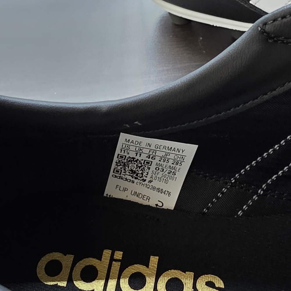Adidas Copa Mundial Soccer Cleats Black Leather Germany 015110 Men US Size 11.5 - Picture 9 of 12